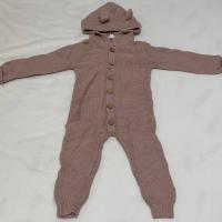 嬰兒連身針織連帽爬服