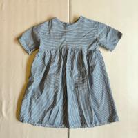  MARGALIDA短袖藍色條紋洋裝（Denim)