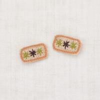 Puff Star Clip Set in Patina針織刺繡髮夾組(一組2個)