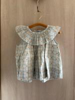 Tallulah Top - Bright Sky Blossom Plaid
