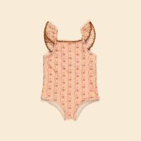 Illaria Bather - Midsummer Stripe Print Rose連身泳衣