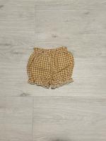 Caramel Gringham Short Baggy Pants