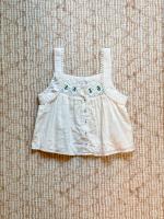 EMBROIDERED CHANTILLY STRAP TOP