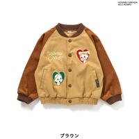 原田治卡通圖案拼接棒球外套