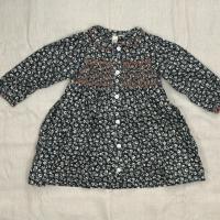 Kate Smocked Dress(Forget-Me-Not floral in Cove Blue)