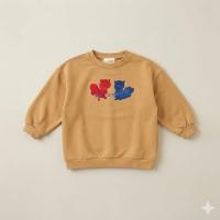 經典動物刺繡寬鬆大學T