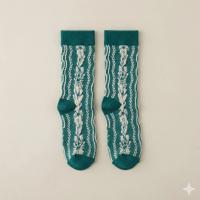 Twist socks 24/27復古風浮雕針織中長襪