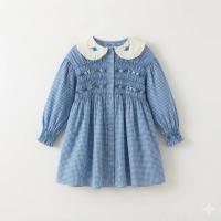 Bonjour Diary Romantic Long Tunique, Vichy blue(4Y