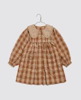 Lottie Dress - Seersucker Gingham in Russet洋裝