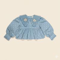 全新有吊牌短版刺繡上衣
