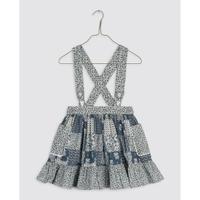 Patchwork Print Floral Arial Skirt 復古碎花拼布吊帶裙