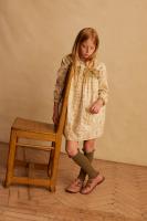 Apolina Aline Smock Shirtdress - Cabin Quilt Floral Cream 3-5y
