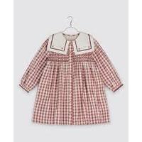 LCC Seersucker Gingham Smocked Sabrina Dress
