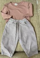 薄長袖（Rosewood)+燈芯絨蘿蔔褲(Light Mauve)24M