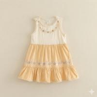  Clarita Dress - Cream/Peach Yoghurt 