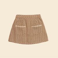  Lina Skirt - Grid Floral Jacquard