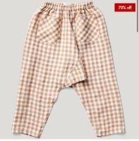 Otto Linen Gingham Harem Pants 