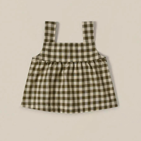 Olive Gingham Dolce Top