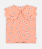 Doves Embroidered Blouse - Papaya