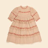 Mya Organdie Midi Dress - Pink Beige (EXCLUSIVE)