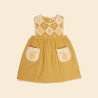 Bibi Panelled Pinafore - Honey