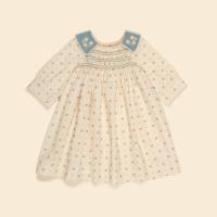 Willow Smock Shift Dress - Meadow Calico Cashew