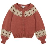 Apple Pink Jacquard Cardigan