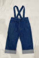 寬版高腰吊帶褲