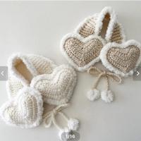 Heart Ear Muffler 白 or 米