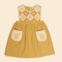  BIBI PANELLED PINAFORE - HONEY