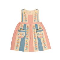 Patchwork Embroidered Bibi Pinafore - Multi