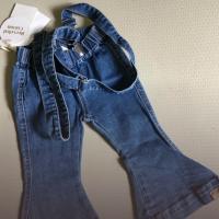 吊帶牛仔喇叭褲