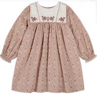 Della Dress in Hollyhock Floral