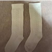 蕾絲中筒襪（白）