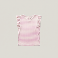 Frill Tee - GINGHAM PRINT, BUBBLE