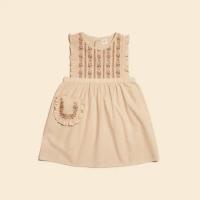 GINNIE pinfore Dress ALMOND