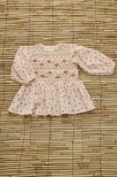 Bonjour Diary Smocked Blouse, Rosa Bloom