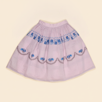 Wendy Structured Organdie Midi Skirt - Violet Crème