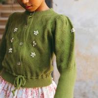 LALi Moss Cardigan Olive Green And Opaline針織外套