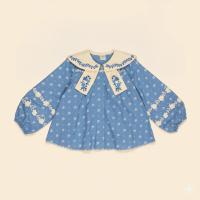 Maggie Sailor Blouse - Mountain Calico Blue