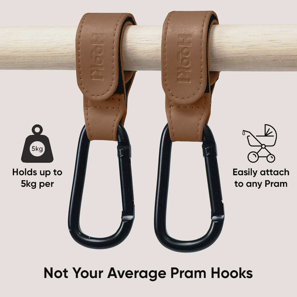 Duo Pram Hook Clip Set - Mauve Pink 嬰兒車多功能掛勾 粉膚 2入 image 1 of 0