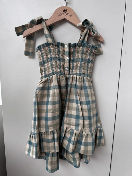 苔蘚瑪瑙格紋綁帶洋裝 image 1 of 0