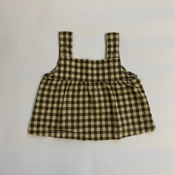 Organic Zoo 方領上衣 / Olive Gingham image 1 of 0