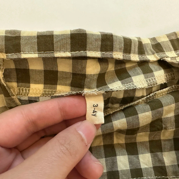 Organic Zoo 方領上衣 / Olive Gingham image 1 of 0