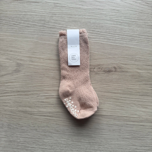 荷葉簍空襪子 橘粉色 image 1 of 0