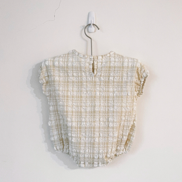 小香風格紋抓皺包屁衣 image 1 of 0