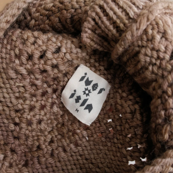 全新lace yoke balaclava . cocoa / iver and isla image 1 of 0