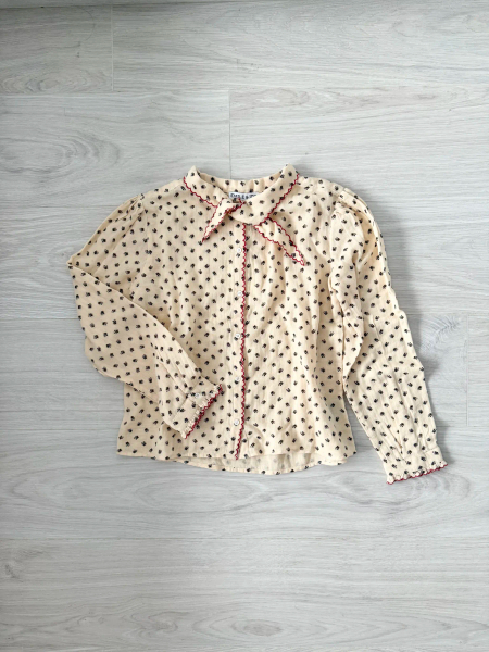 Tie Collar Blouse, Chardon image 1 of 0