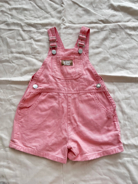 粉紅牛仔吊帶短褲 image 1 of 0
