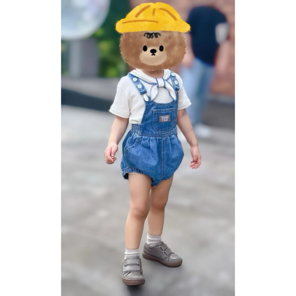 TWIN COLLECTIVE KIDS 牛仔吊帶花苞褲/1y(1-2歲） image 1 of 0